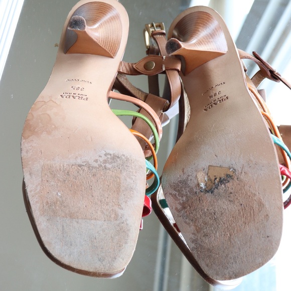 PRADA Brown Multi-color  Calzature Donna Sandals - Picture 6 of 6